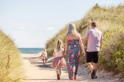 Skagen Sydstrand Camping Skagen Strand Nedgang Solskinsdag